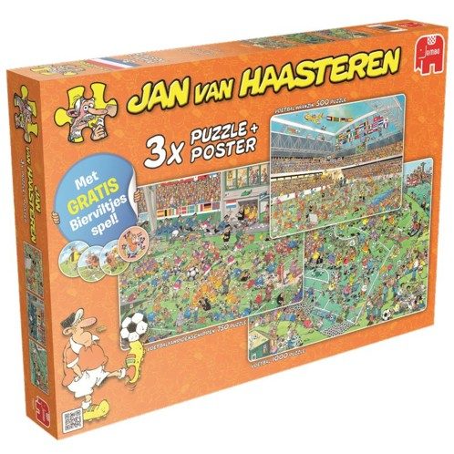 Pack de 3 puzzles Jan van Haasteren thème Foot