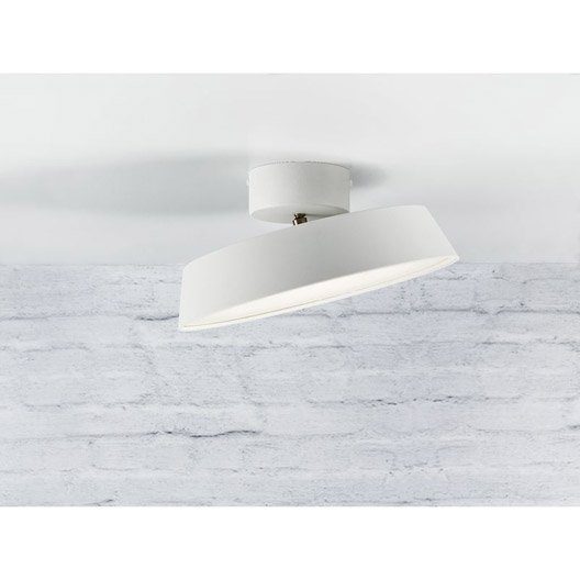 Plafonnier design led intégrée Alba métal blanc, 1 NORDLUX