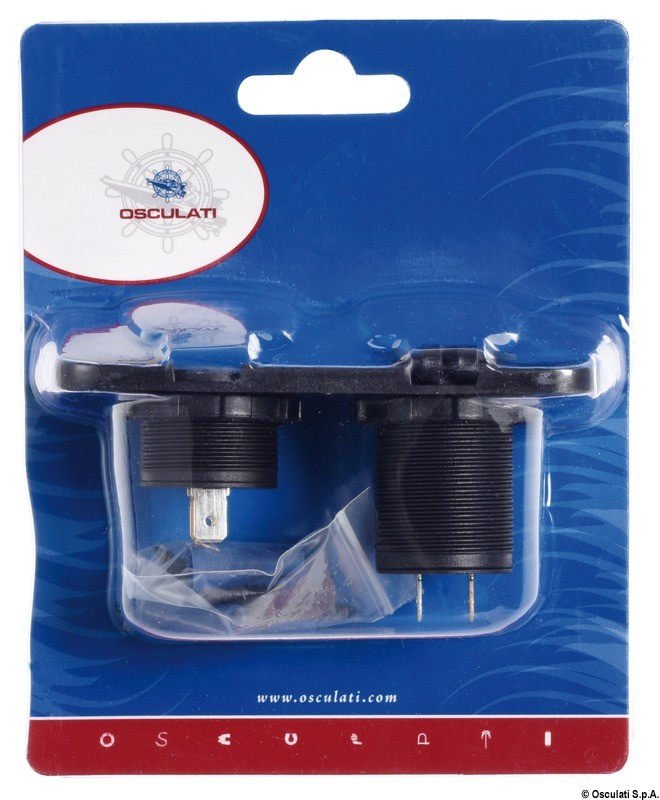Voltmètre Osculati numérique 8/32 V et double prise USB