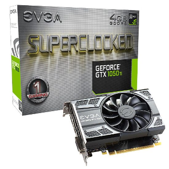 EVGA GeForce GTX 1050 Ti SC Gaming – 4 Go GeForce GTX 1050 Ti, 1354 MHz, PCI-Express 16x, 4 Go, 7010 MHz