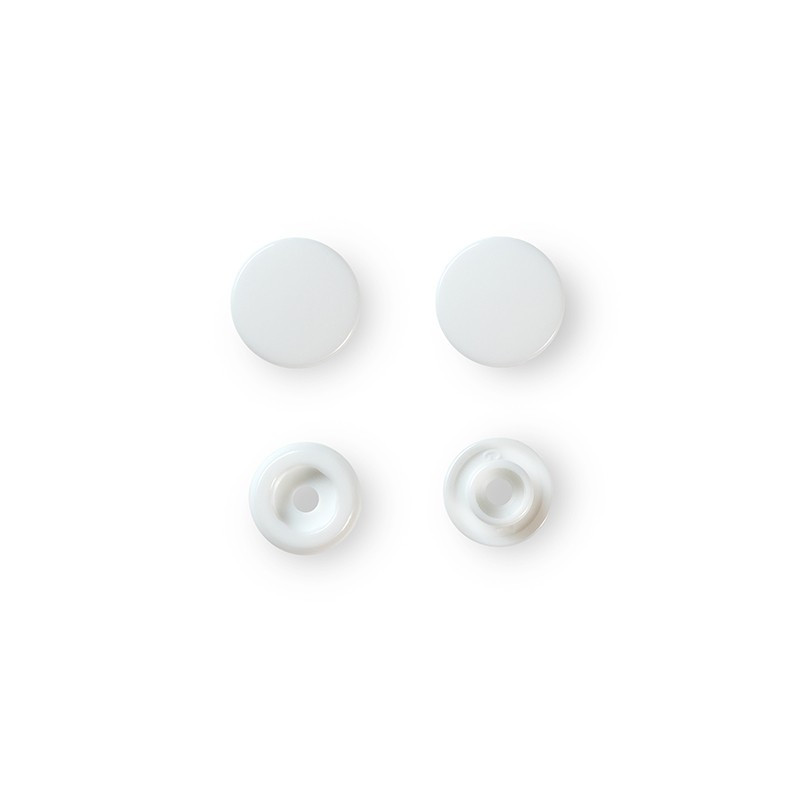 Boutons pression sans couture blanc – 12,4mm