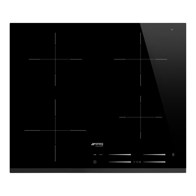 Plaque à induction 4 foyers, noire, SMEG SI7643B