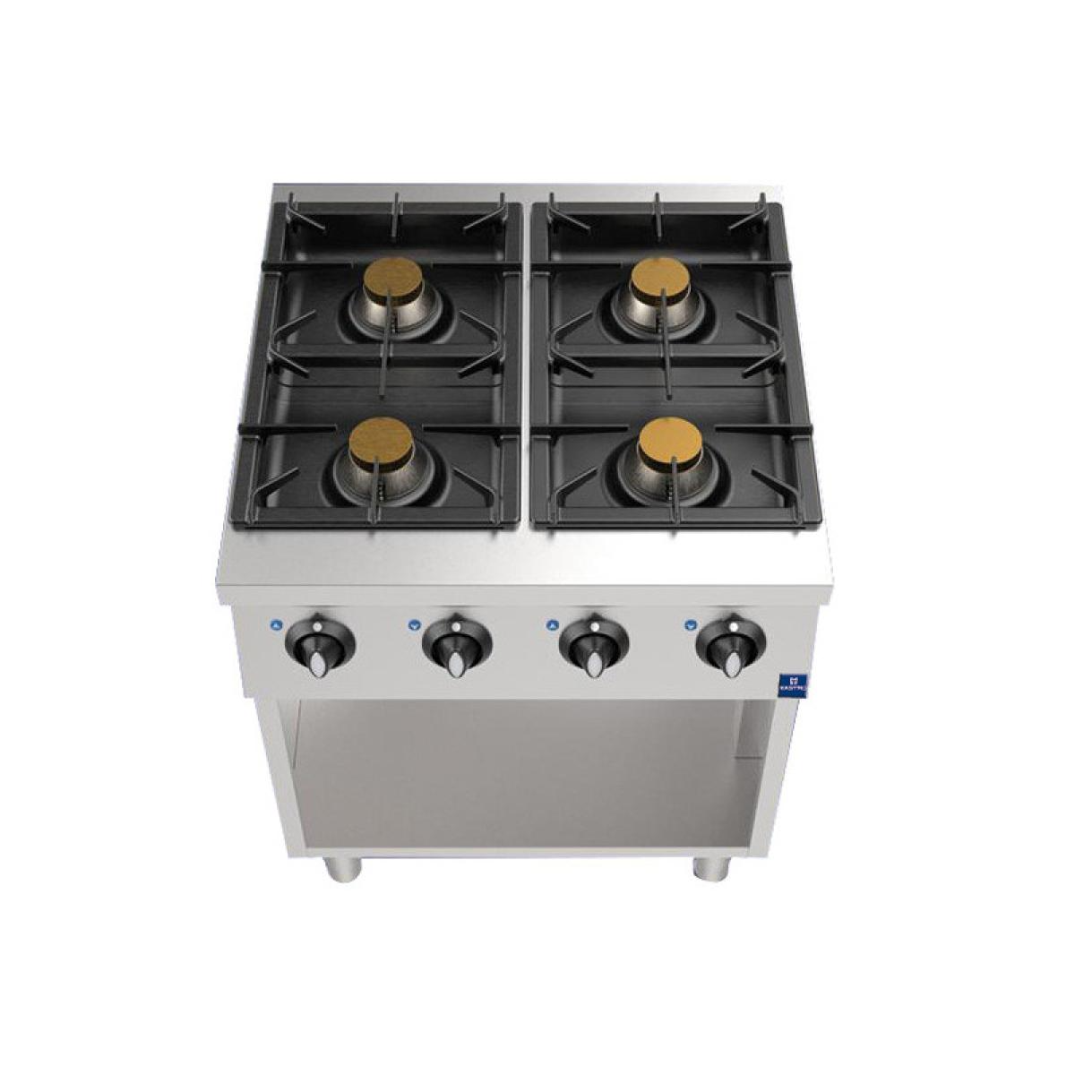 Plan de Cuisson à Gaz Sur Soubassement Ouvert Avec 4 Brûleurs (26,0 Kw) – Virtus