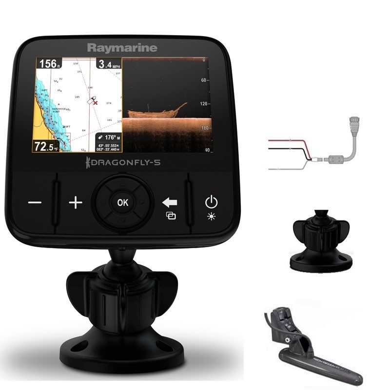 Sondeur GPS Raymarine DragonFly 5PRO + Sonde CHIRP DVS