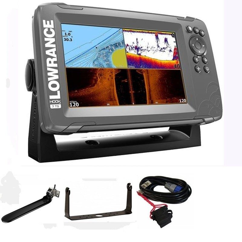 Sondeur GPS Lowrance Hook² 7 CHIRP Tripleshot + Sonde 455/800 KHz