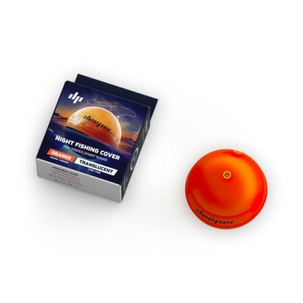 Couvercle sondeur Deeper Orange utilisation de nuit