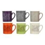 Mug décoré “Try our coffee “grès 30 cl