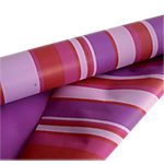 Papier cadeau réversible 50m (L) x 700mm (l) Rayé rouge, lilas