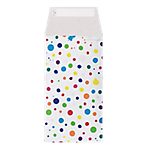 Pochettes cadeaux en papier Bulles multicolores sur fond blanc 12cm (H) x 22cm (l) – 50 / Paquet