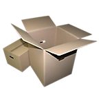 Caisse de déménagement 300 (H) x 550 (l) x 350 (P) mm Marron – 10 / Paquet