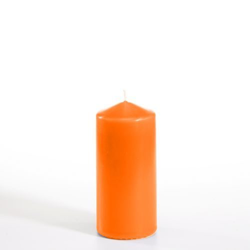 Bougie Cylindrique pilier Orange H 13 cm