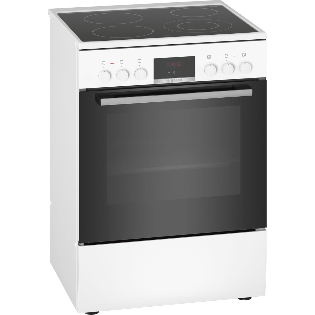 Cuisinière vitrocéramique 66l 4 feux blanc – hkr39i120 – BOSCH