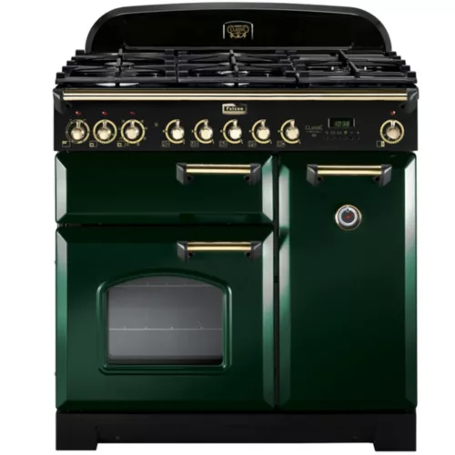 Piano de cuisson gaz Falcon CLASSIC DELUXE 90 VERT ANGLAIS LAITON