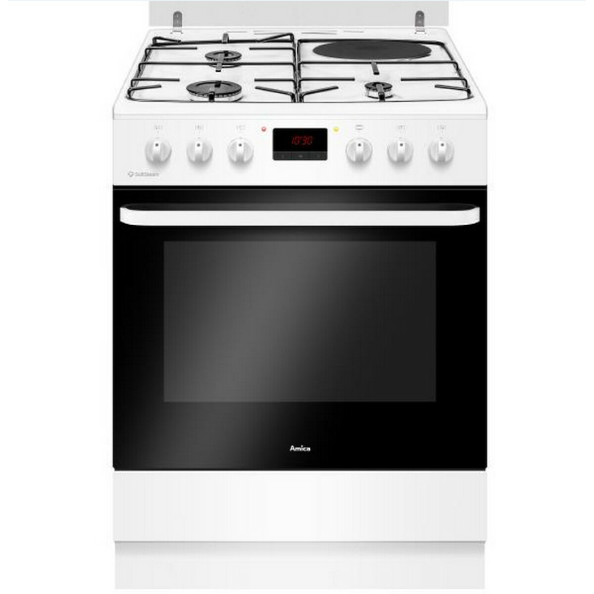 Cuisinière mixte a 77l 4 feux blanc – acm7035vb – AMICA