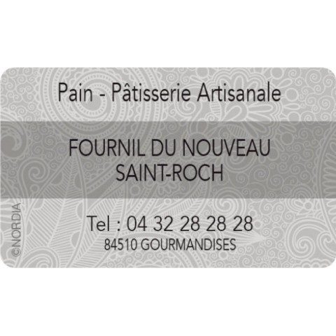 ETIQUETTE ADHESIVE ORNEMENT GRIS PERSONNALISABLE/1000