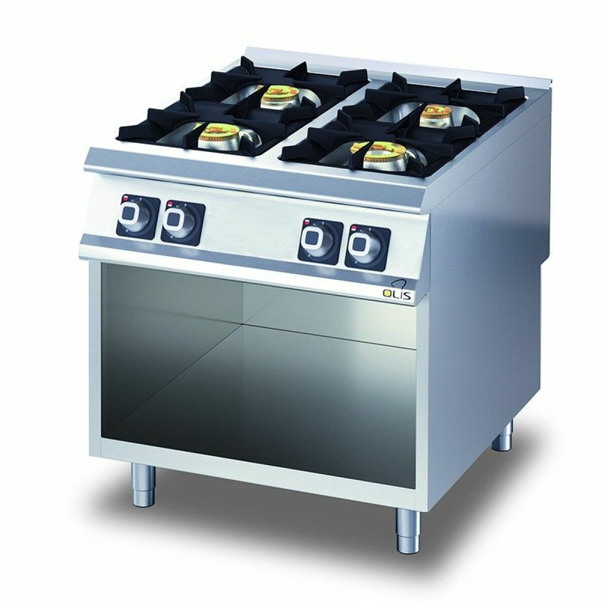 Fourneau sur Meuble Ouvert Diamante 90 – 2 à 6 Feux Gaz – Olis