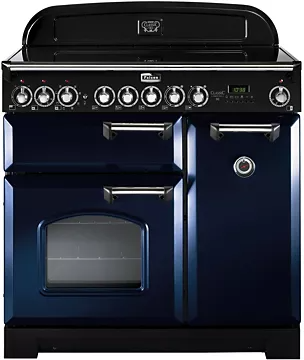 Piano de cuisson vitrocéramique Falcon CLASSIC DELUXE 90 BLEU ROI CHROME