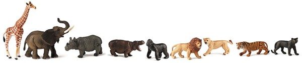 9 FIGURINES ANIMAUX SAUVAGES