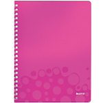Cahier Leitz A4 WOW Double spirale 160 Pages Rose