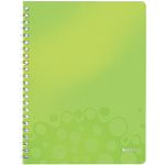 Cahier double spirale Leitz A4 WOW Ligné Vert 160 Pages Vert