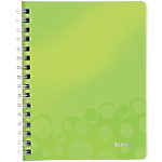 Cahier double spirale Leitz A5 WOW Ligné Vert 160 Pages Vert
