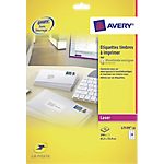 Étiquettes timbre Papier 240 étiquettes Avery 33,9 (H) x 63,5 (l) mm Blanc – 240 / Paquet
