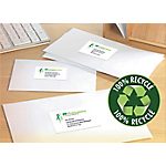 Étiquettes adresses recyclées 24 étiquettes par feuille Avery LR7159 33,9 (H) x 63,5 (l) mm Blanc – 2400 / Paquet