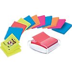 Dévidoir pour Z-Notes Post-it Super Sticky Bora Bora 76 (H) x 76 (l) mm 90 – 1 dévidoir + 8 Z-Notes