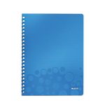 Cahier à spirale Leitz A4 WOW Quadrillé Petits carreaux 160 Pages 80 g/m² Bleu