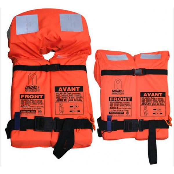 Brassière SOLAS Lalizas avec col repliable