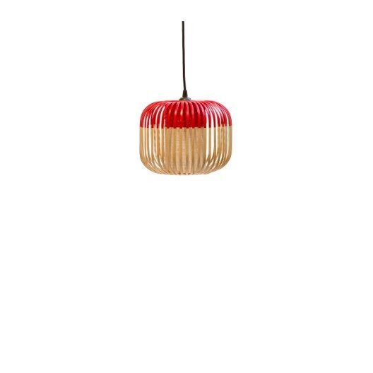 Suspension design Bamboo rouge par Forestier, H20 cm