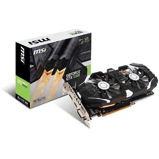 MSI GeForce GTX 1060 6GT OC V1 – 6 Go GeForce GTX 1060, 1544 MHz, PCI-Express 16x, 6 Go, 8008 MHz