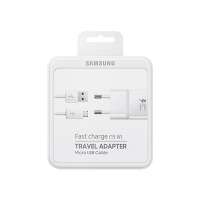 Chargeur Secteur Complet – Adaptateur Fast Charge 2A & Câble Micro USB – Blanc (Emballage Originale) Samsung EP-TA20EWEUGWW