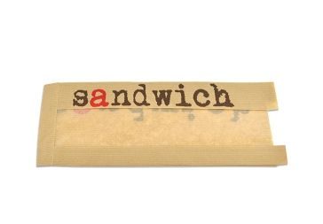 Sac sandwich kraft brun avec fenêtre par 1000