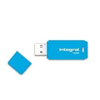 Clé USB 2.0 Integral Neon 128 Go Bleue