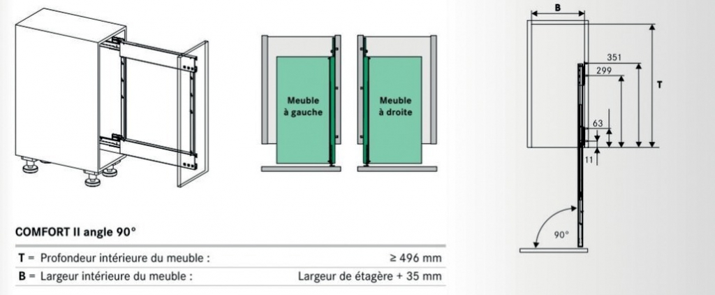 CADRE COULISSANT COMFORT DTE 300MM LIVR SANS PANIER