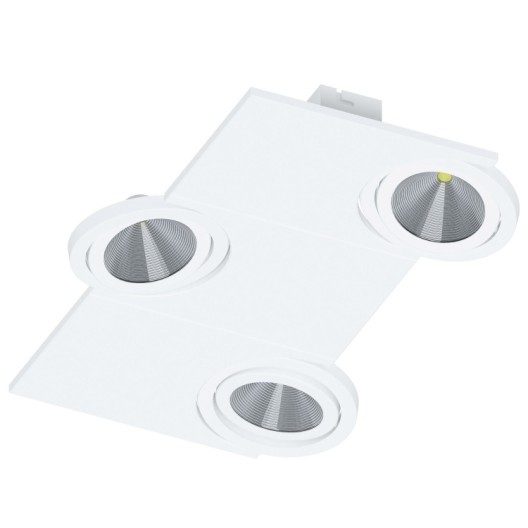 Plafonnier 3 spots design Bréa, 3 xled intégrée blanc EGLO