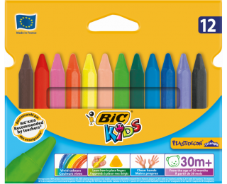 12 Craies mines triangles – BIC – Assortiment de couleurs