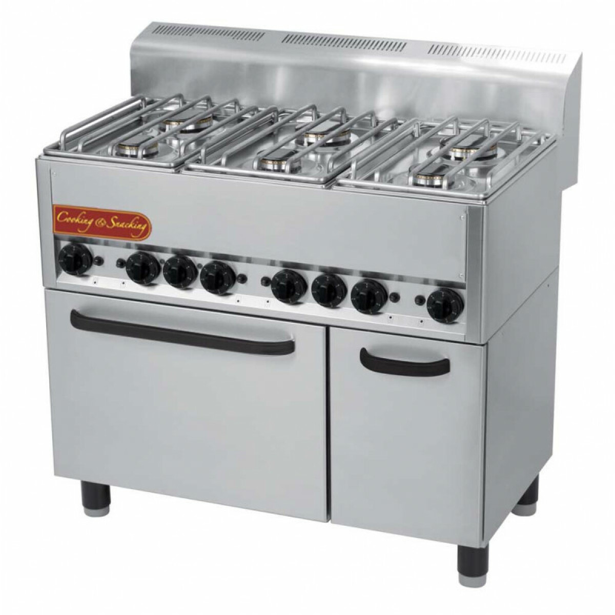 Fourneau 6 Feux Gaz sur Four Électrique – 27 kW