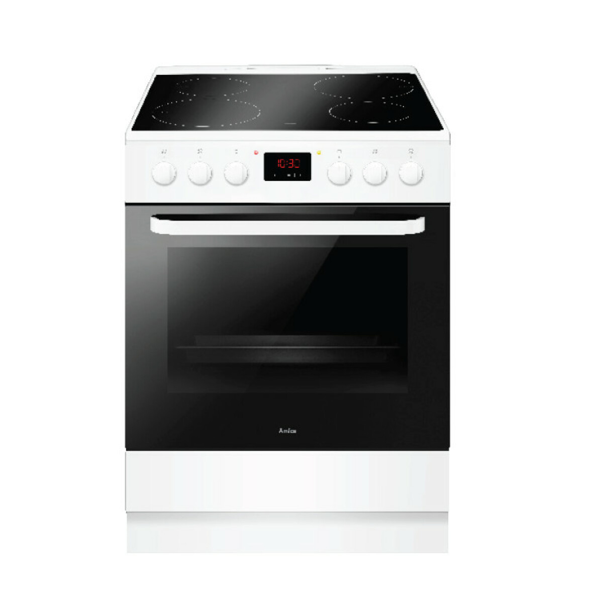Cuisinière vitrocéramique 65l 4 feux blanc – acv3504b – AMICA