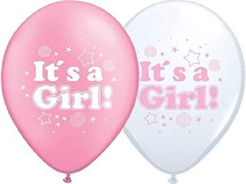 Ballon”It’s a girl” ø 25 cm par 12
