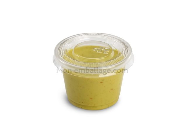 Pot plastique à sauce translucide 3 cl par 250 ( sans couvercle )