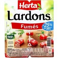 Lardons réduit en sel, fumés Herta