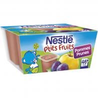 Compotes bébé 4/6+ mois, pommes prunes Nestlé