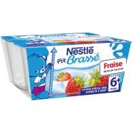 Desserts bébé 6+ mois, fraise Nestlé P’tit Brassé
