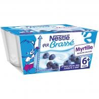 Desserts bébé 6+ mois, myrtille Nestlé P’tit Brassé