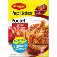 Papillotes poulet paprika tomate Maggi