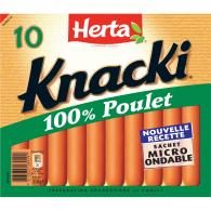 Saucisses 100% poulet Knacki