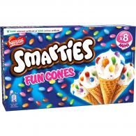 Glaces vanille bonbons chocolat lait Smarties