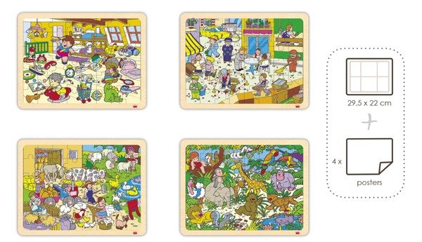SET DE 4 PUZZLES – LES LIEUX